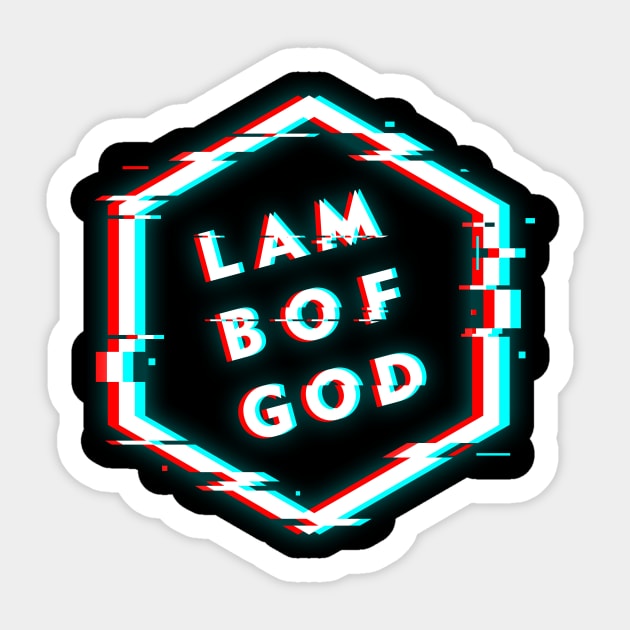 LAMB OF GOD POLYGON GLITCH Sticker by BELLASOUND